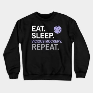 DnD Bard Eat Sleep Vicious Mockery Repeat Crewneck Sweatshirt